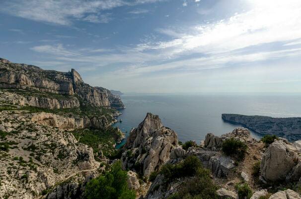 Vue sur les calanques du parc national